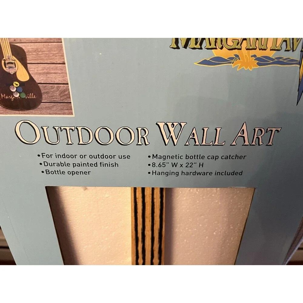 Margaritaville Guitar Outdoor Wall Art Bottle Opener It’s 5 O’Clock Somewhere